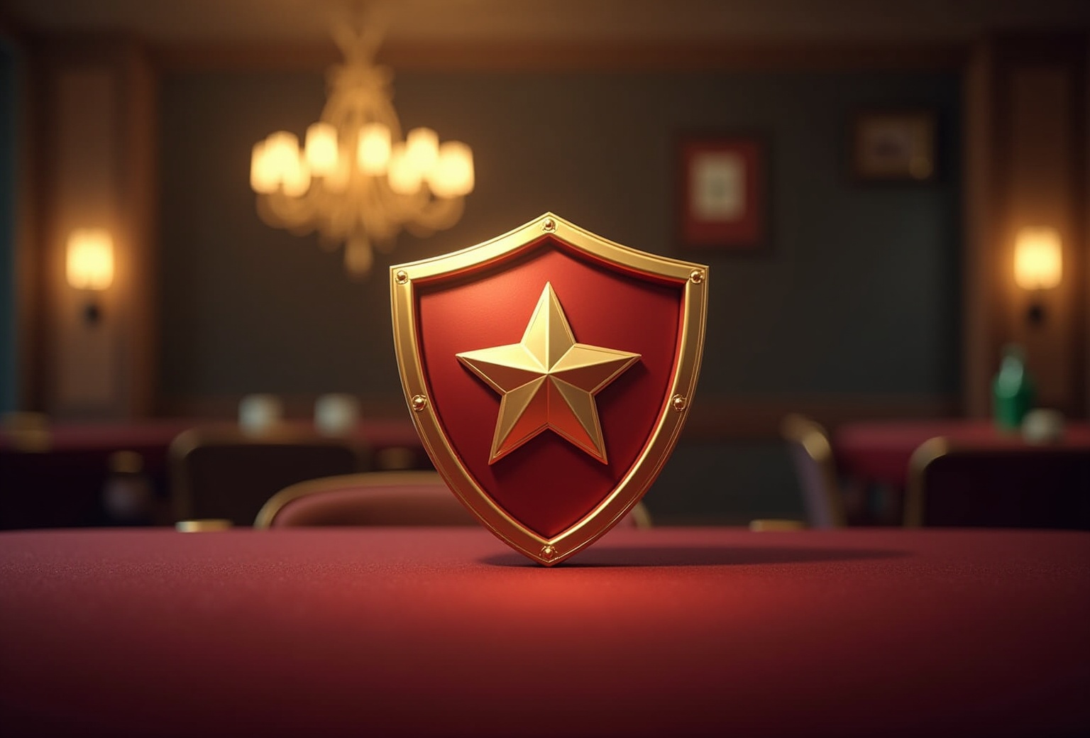 Scudo simbolico per sicurezza e verifica del conto